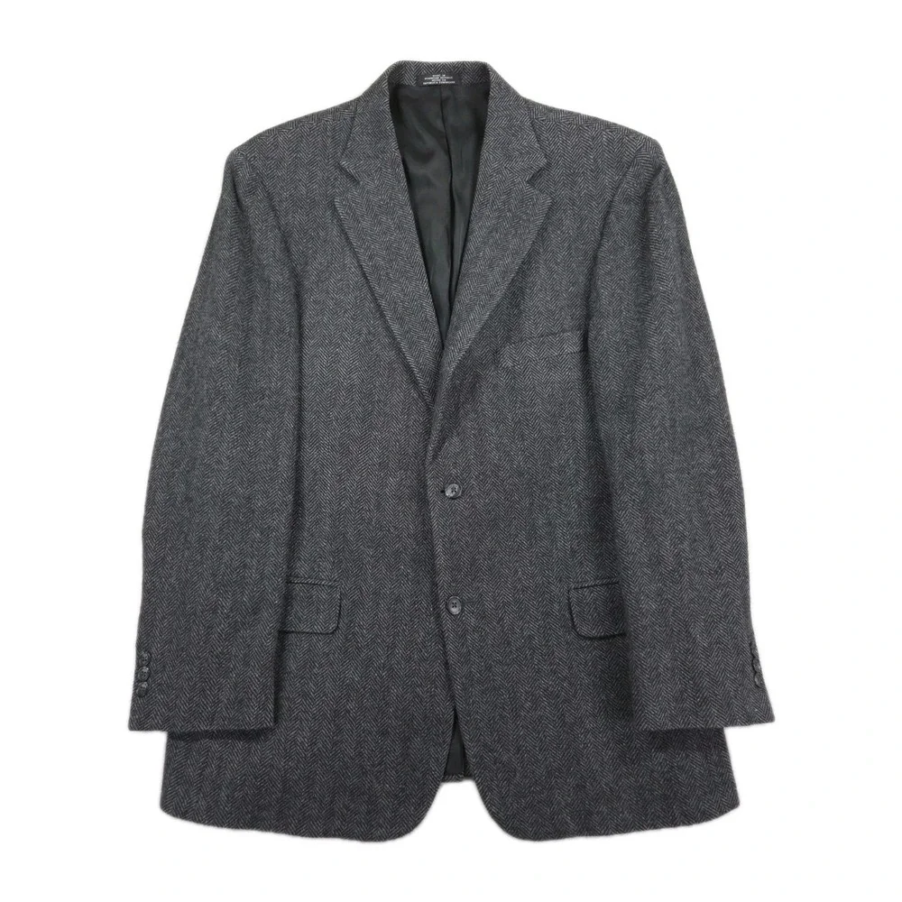 Woolrich Blazer‎ Mens 44R Herringbone Lambswool Sport Coat 2 Button